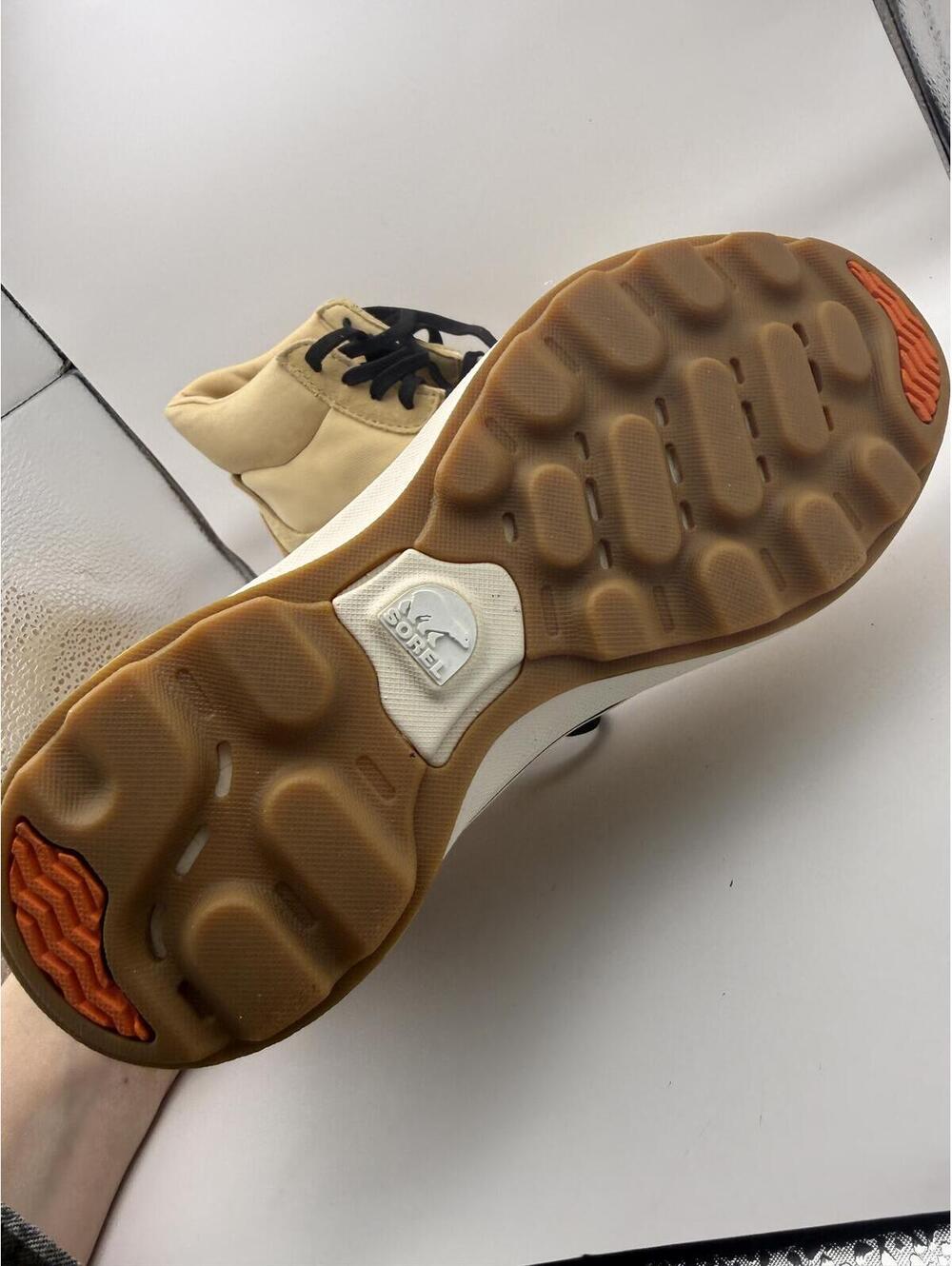 Sorel Beige Brown High-Top Sneakers Size 7 with Black Laces ONA 503 Mid Sneaker - Picture 3 of 11